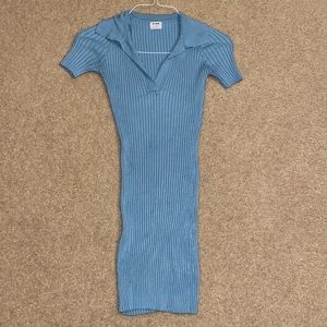 Cotton-on Rib Polo Mini Dress